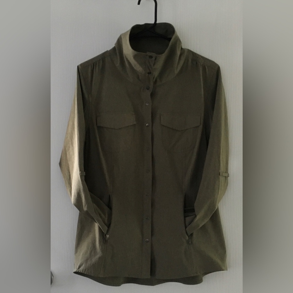 Duluth Trading Co Sz Small Long Sleeve Olive Green Women's Utility Jacket